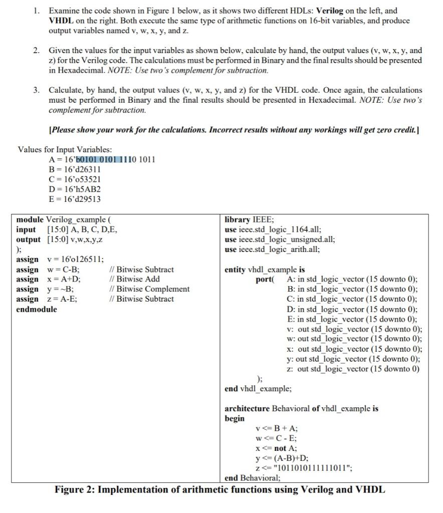 Solved 1. Examine the code shown in Figure 1 below, as it | Chegg.com