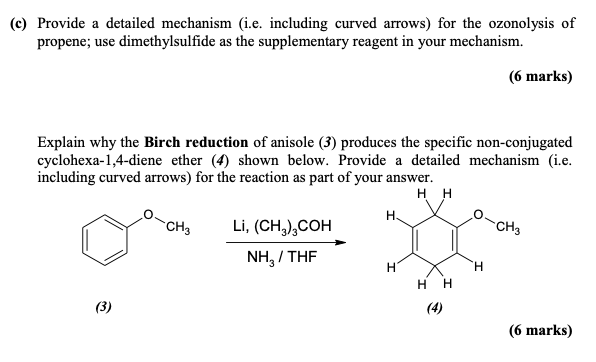 Solved (C) Provide a detailed mechanism (i.e. including | Chegg.com