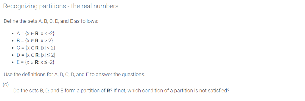 Solved Discrete Math: Partitions | Chegg.com