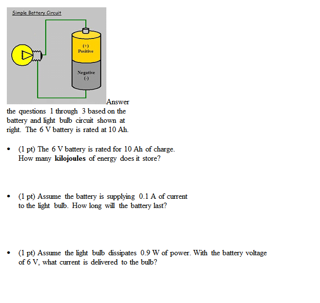 Solved Simple Battery Circuit (+) Positive Negative Answer | Chegg.com