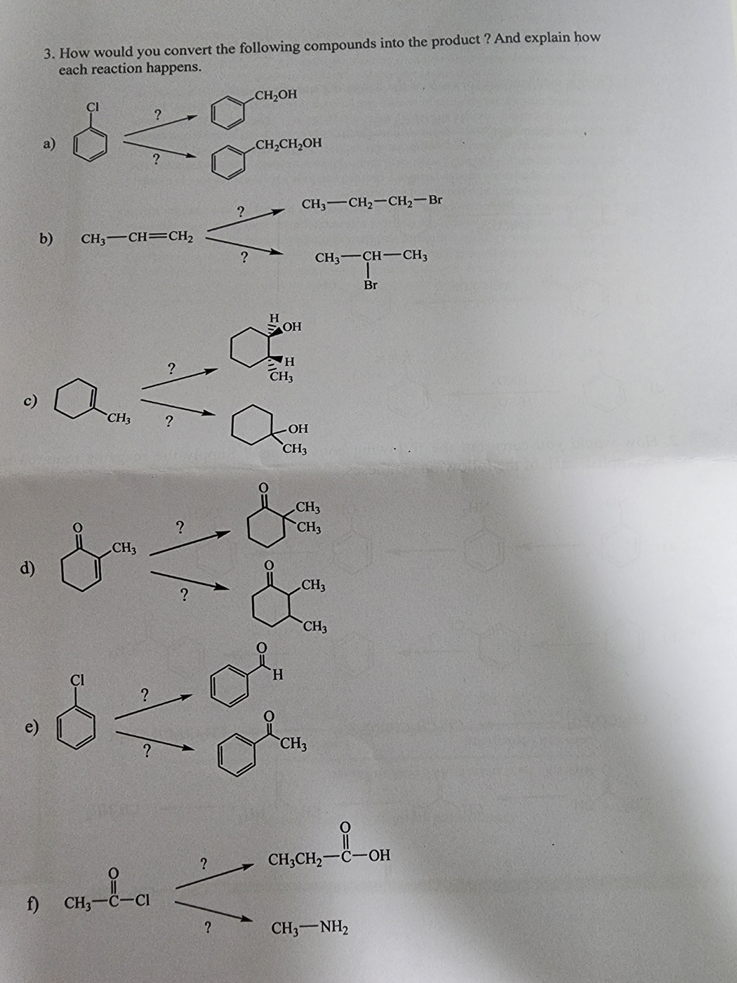 How Would You Convert The Following Compounds Into Bu Solvedlib