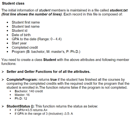 Solved In C++ Comments for the driver section, and the | Chegg.com