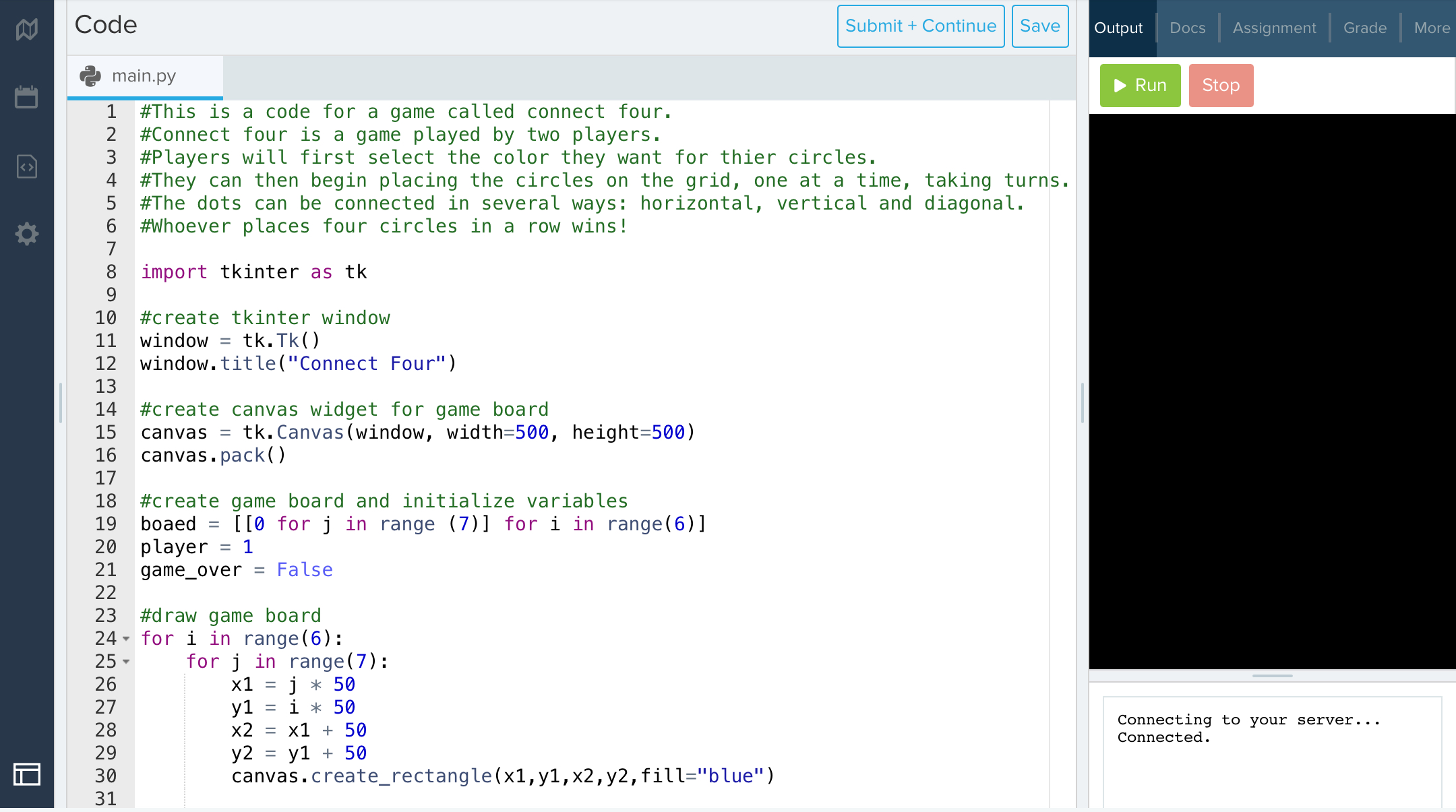 codehs assignment not submitting