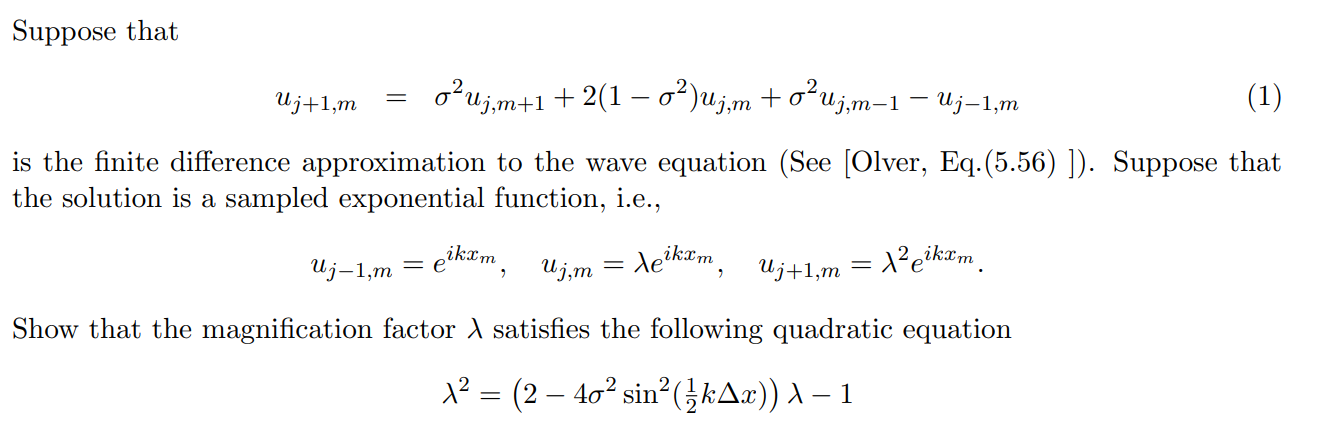 Solved Suppose that Uj+1,m oʻuj,m+1 1.j,m+1+2(1 – o)uj,m + | Chegg.com