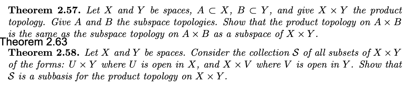 Solved Definition 2.44. A set S is a subbasis for a topology | Chegg.com
