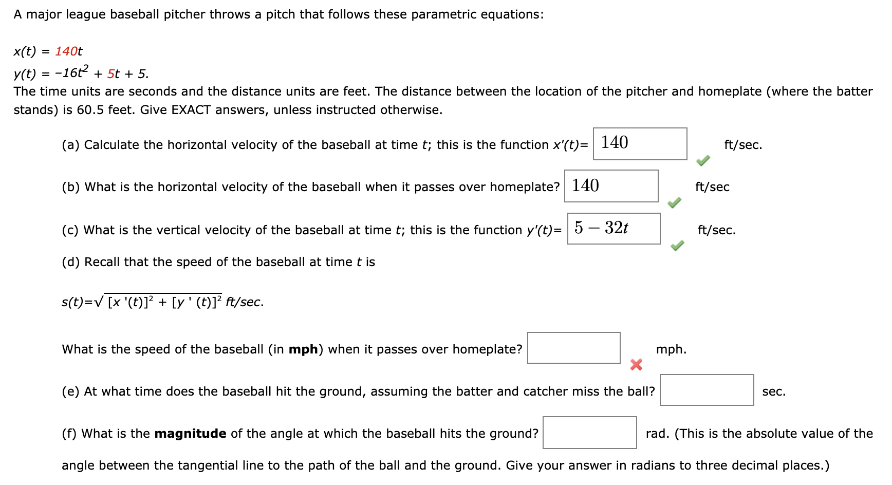 Solved A major league baseball pitcher throws a pitch that