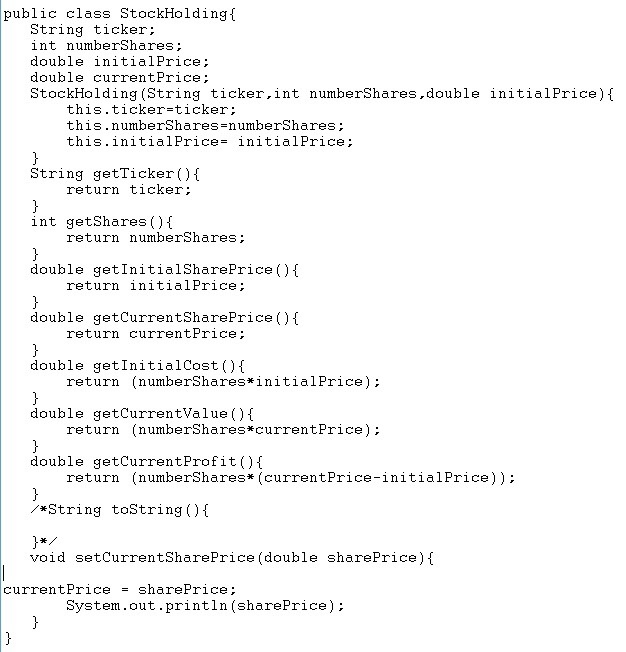 Solved CSC151 Stock Portfolio GUI Project Goal You are | Chegg.com