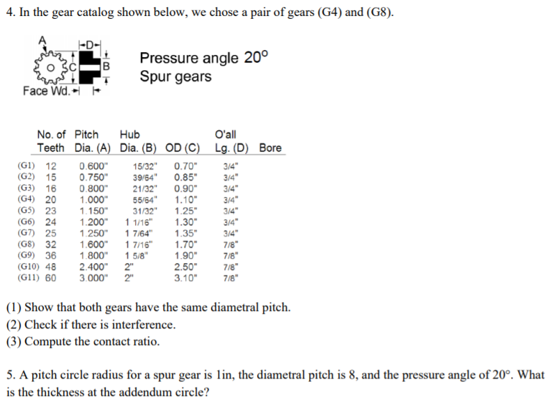 Solved 4. In the gear catalog shown below, we chose a pair | Chegg.com