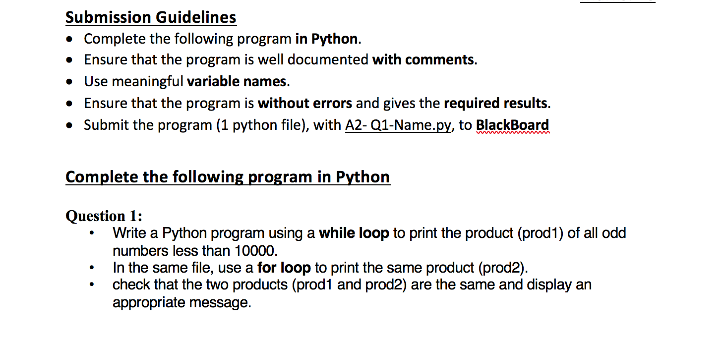 Solved Submission Guidelines • Complete the following | Chegg.com