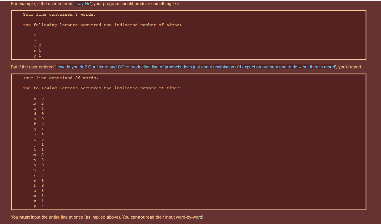 Solved How would you write a program to read in a line of | Chegg.com