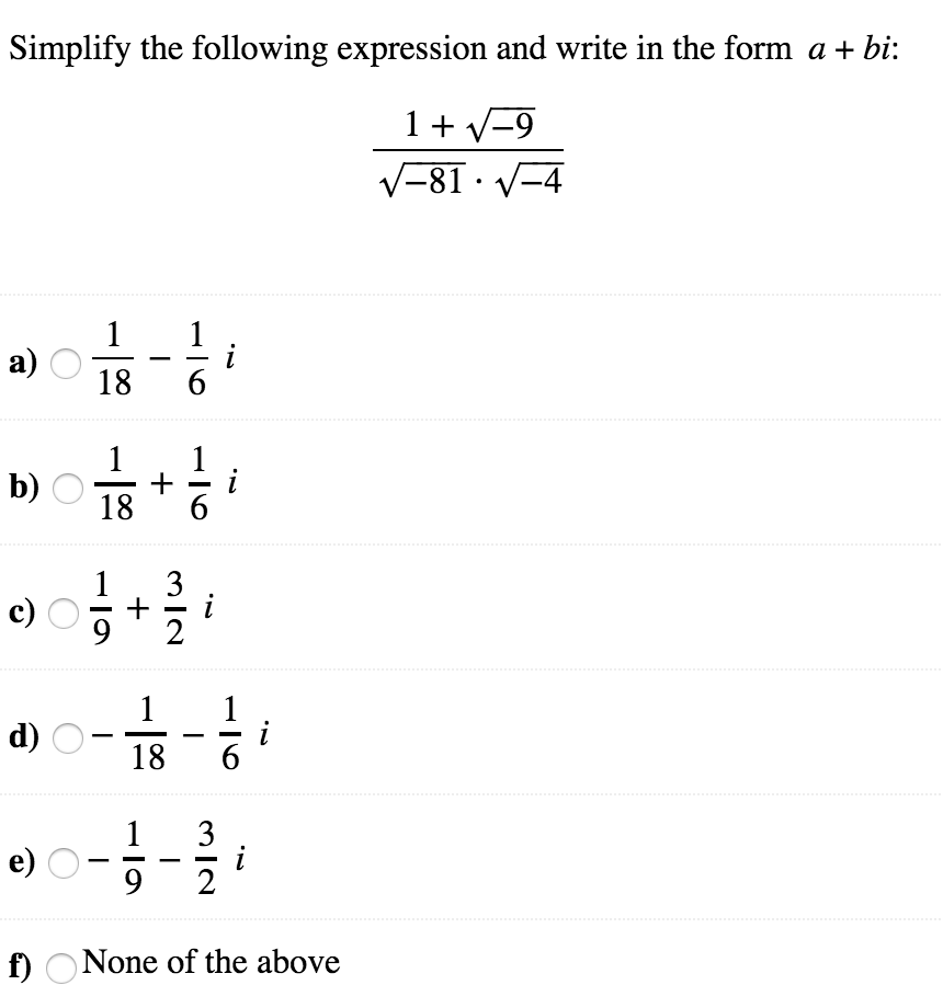 Solved Simplify the following expression and write in the | Chegg.com