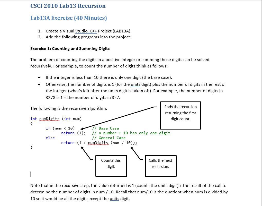 Solved Preparation Create a visual studio project | Chegg.com
