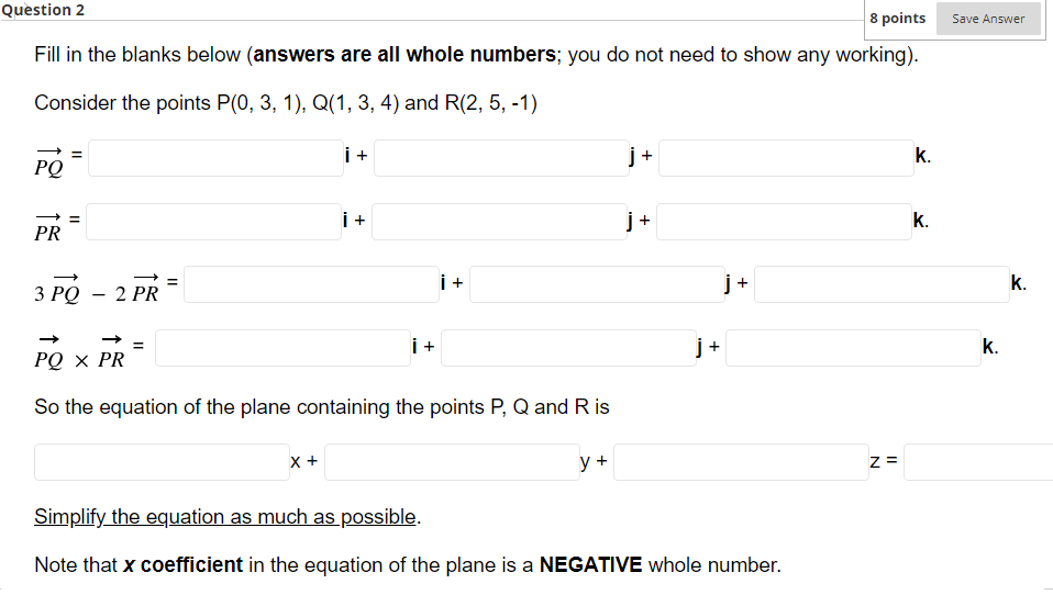 Solved Save Answer Question 2 8 points Fill in the blanks | Chegg.com