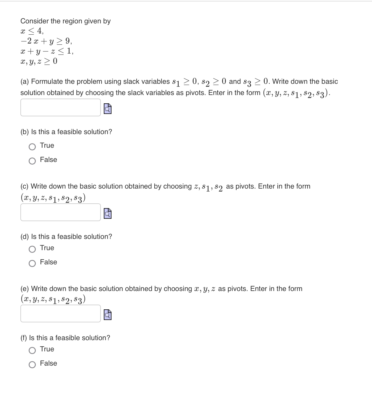 Solved Consider The Region Given By X≤4−2x Y≥9x Y−z≤1x Y Z≥0