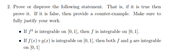 Solved 2. Prove or disprove the following statement. That | Chegg.com