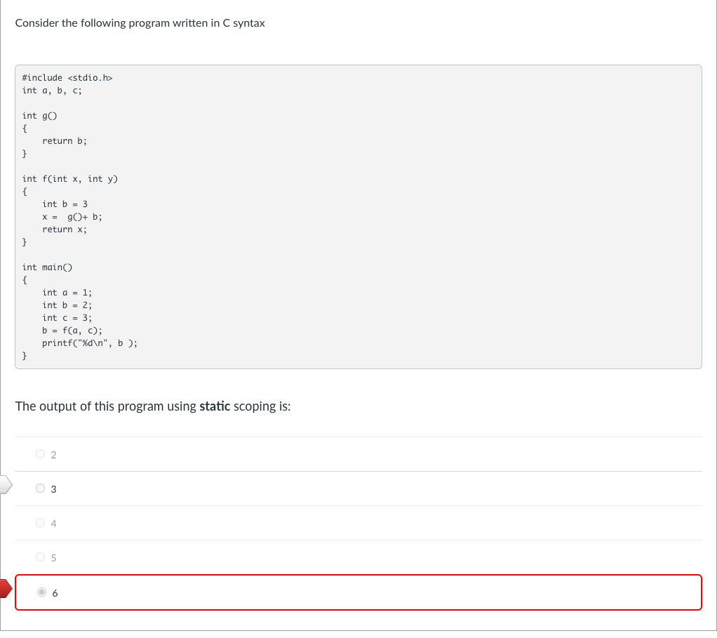 Solved Consider The Following Program Written In C Syntax | Chegg.com