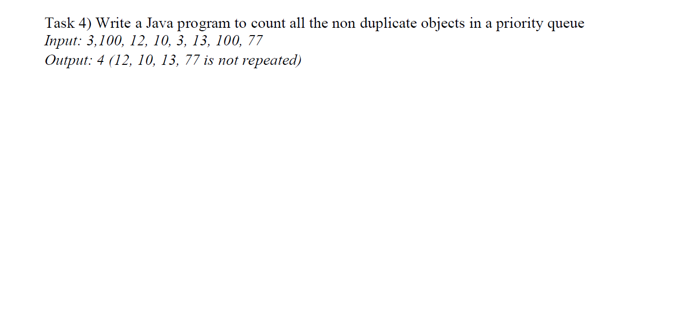 Solved Task 4) Write a Java program to count all the non | Chegg.com