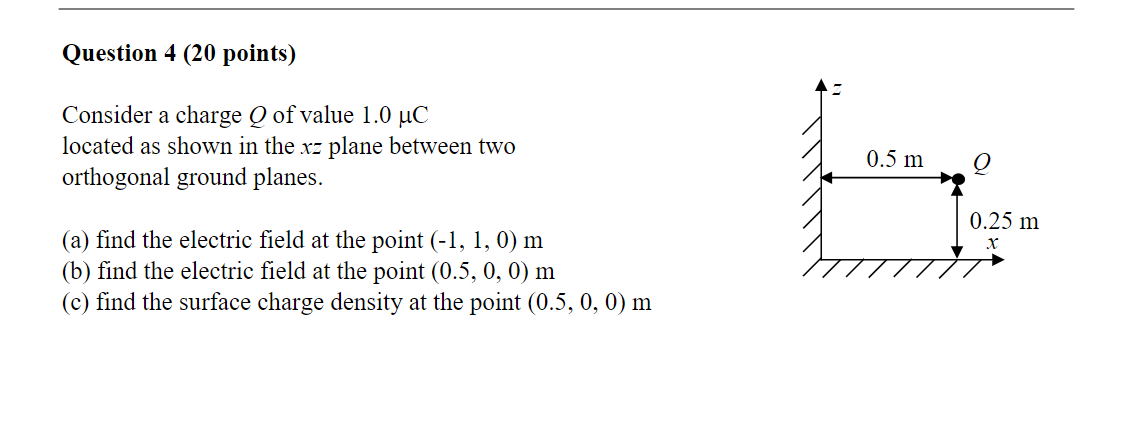 Solved Question 4 (20 points) Consider a charge of value 1.0 | Chegg.com