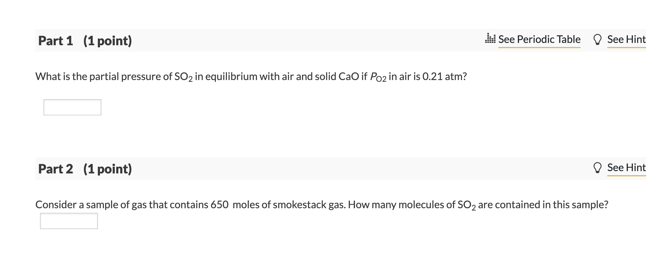 Solved 11 Question (2 points) e See page 737 Calcium oxide | Chegg.com