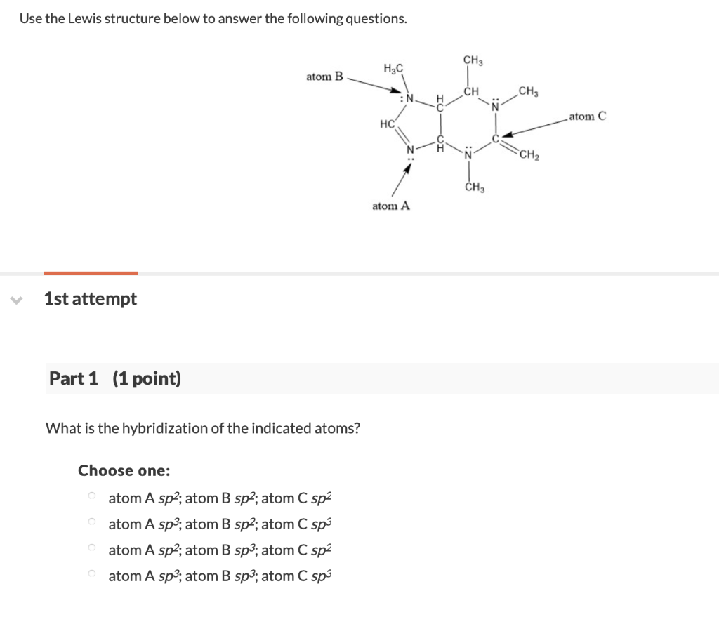 Solved Use The Lewis Structure Below To Answer The Following | Chegg.com