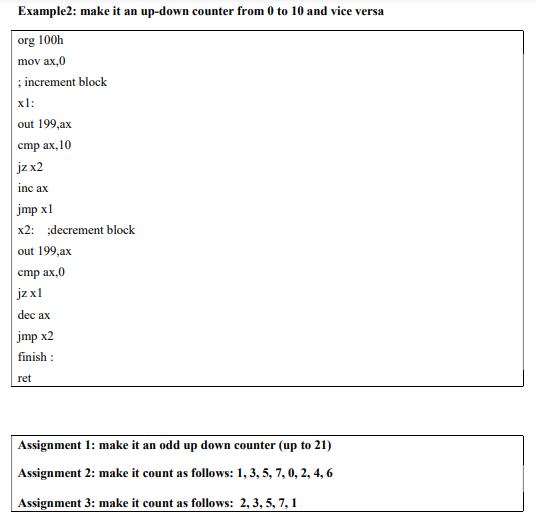 Solved Example2: make it an up-down counter from 0 to 10 and | Chegg.com