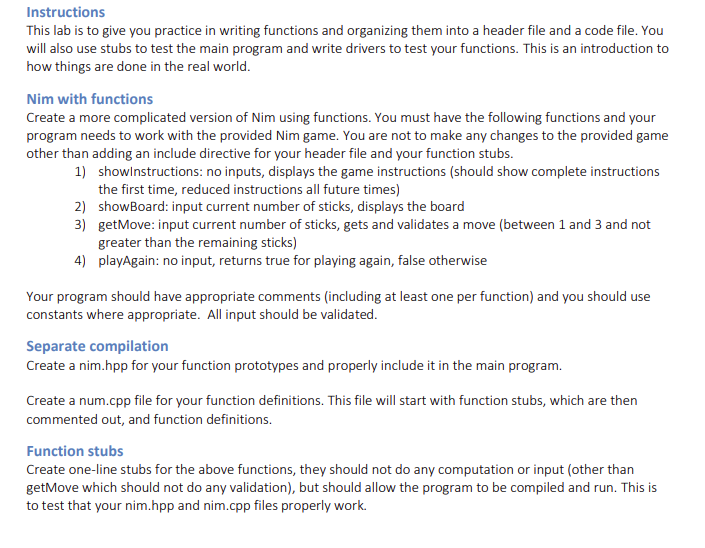Instructions This lab is to give you practice in | Chegg.com
