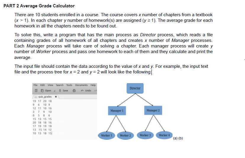 Solved PART 2 Average Grade Calculator There are 10 students | Chegg.com