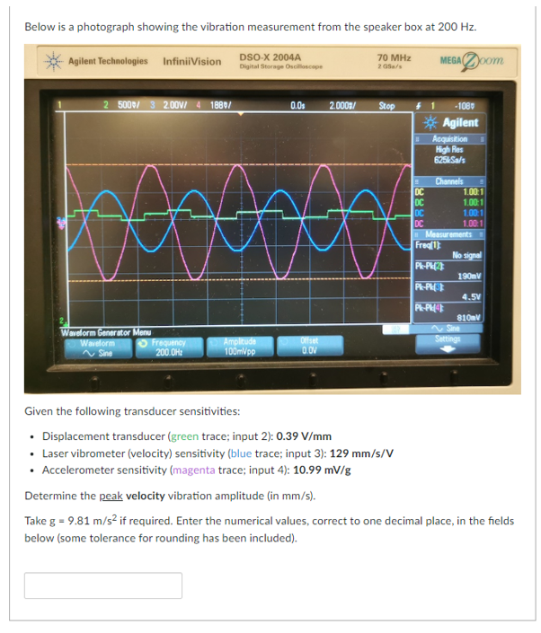 Solved Below is a photograph showing the vibration
