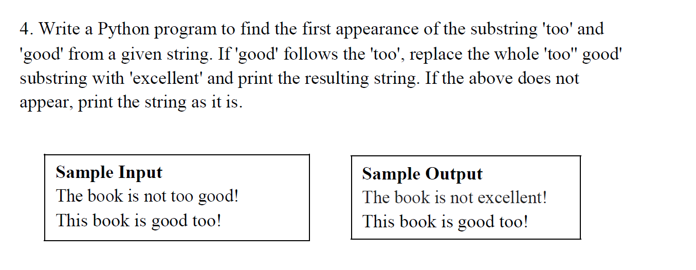 Solved 4. Write a Python program to find the first | Chegg.com