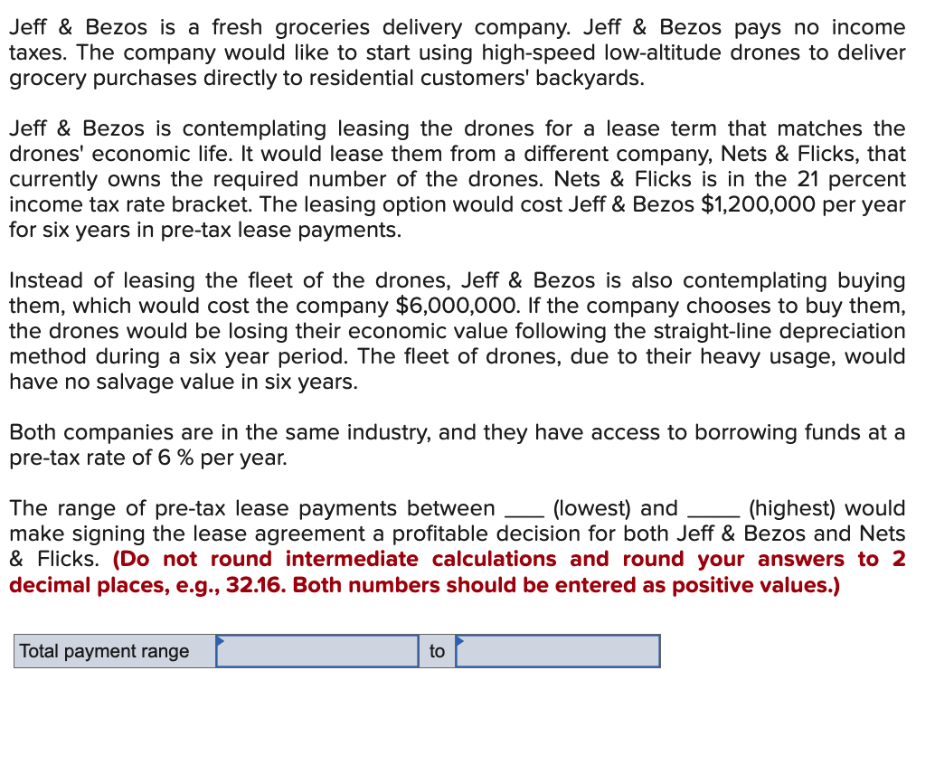 Solved Jeff \& Bezos is a fresh groceries delivery company. | Chegg.com