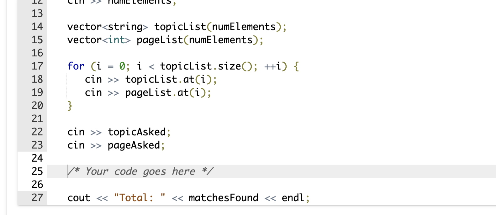 Solved Integer dataSize is read from input. Then, strings | Chegg.com