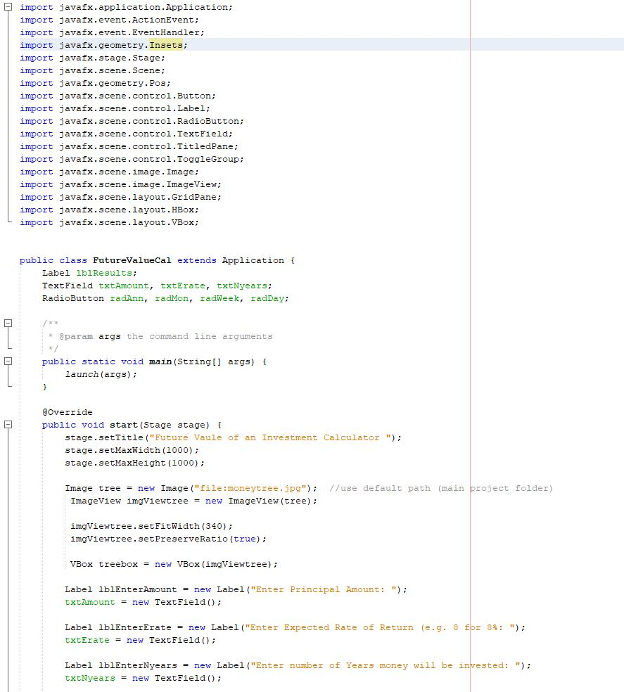 MIS276 JavaFX: Unit II Controls and Events Future | Chegg.com