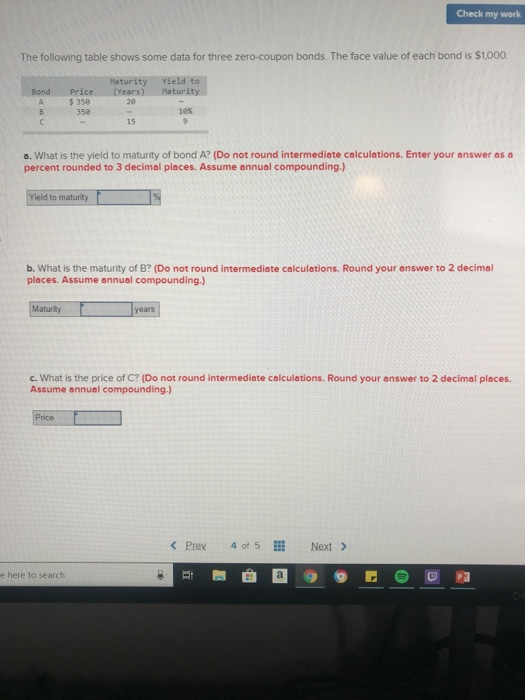 Solved Check my work The following table shows some data for | Chegg.com