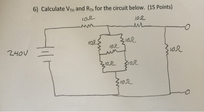 Solved Calculate V_TH and R_Th for the circuit below. | Chegg.com