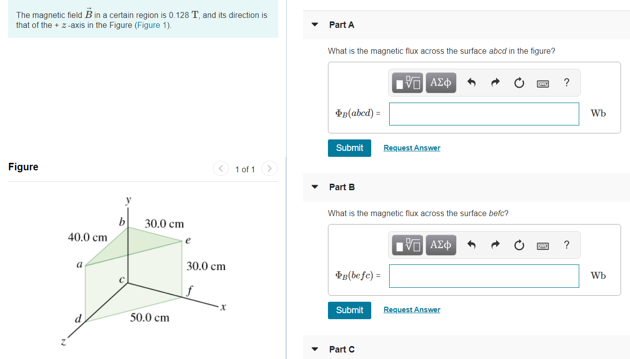 Solved The magnetic field B in a certain region is 0.128 T, | Chegg.com