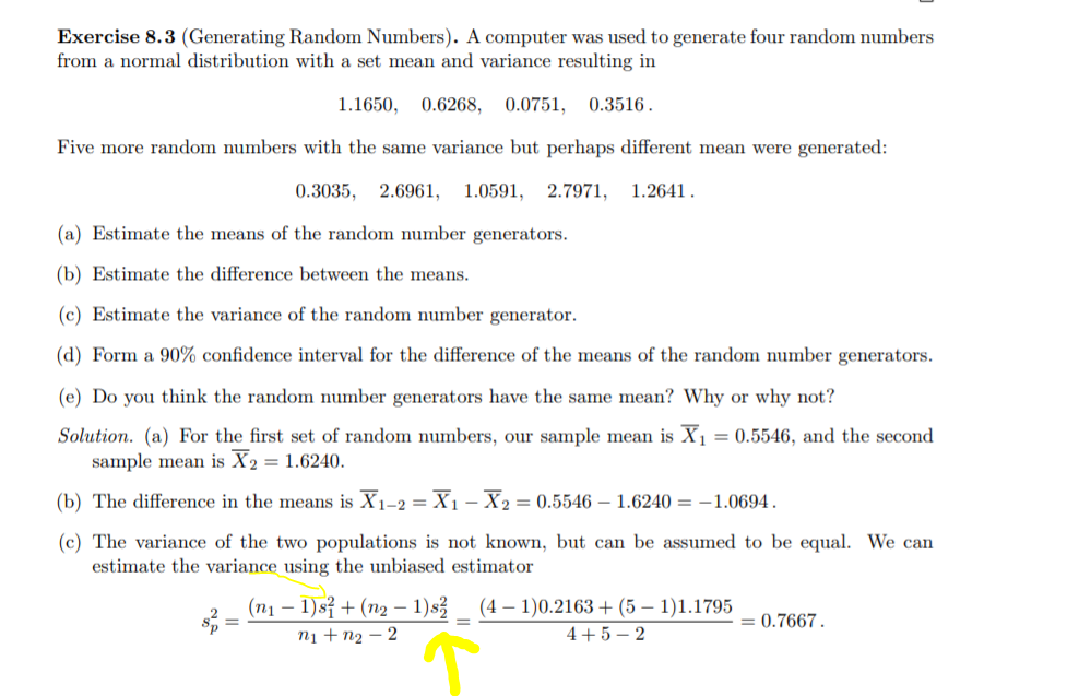Solved Exercise 8.3 (Generating Random Numbers). A computer | Chegg.com