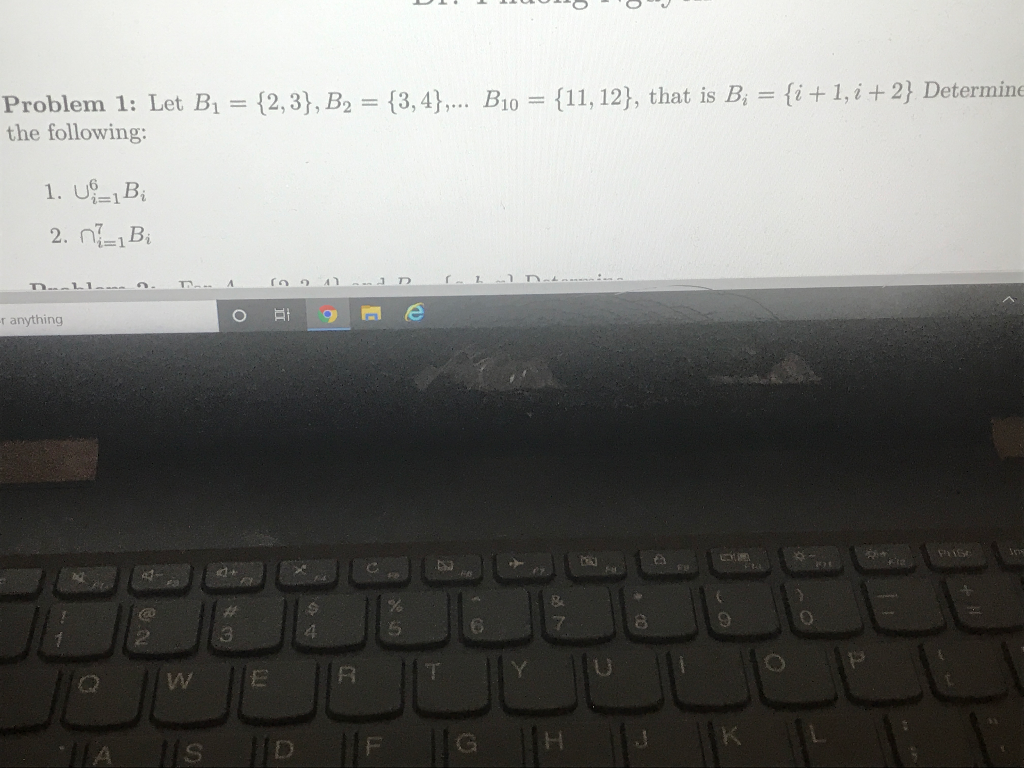 Solved Problem 1: Let B1 = {2,3}, B2 = {3,4},... B10 = {11, | Chegg.com