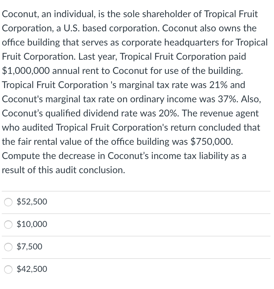 SOLVED FOX THE SOLE SHAREHOLDER IN FALL A C CORPORATION visual data 5