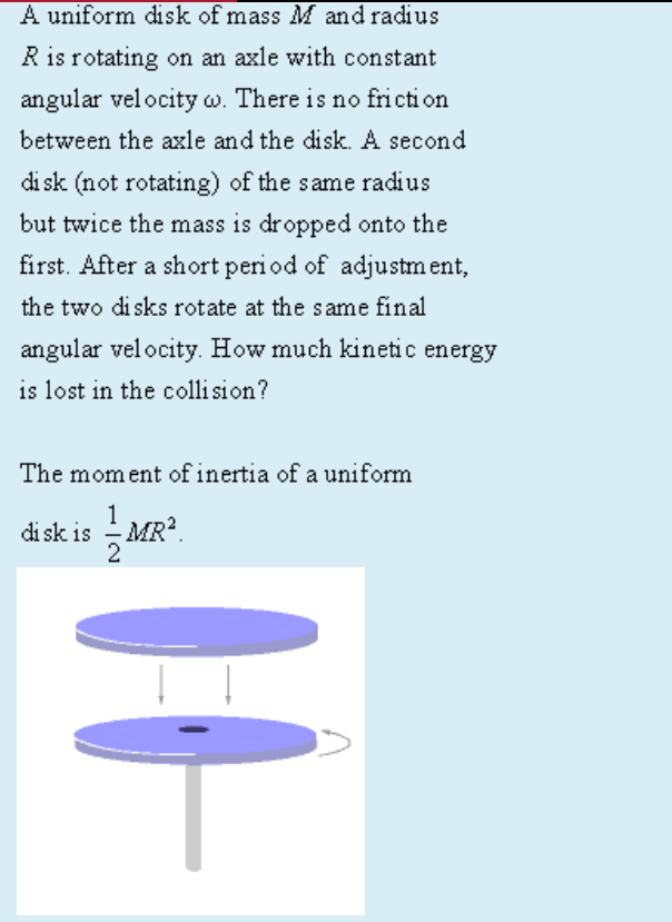 Solved A Uniform Disk Of Mass M And Radius R Is Rotating