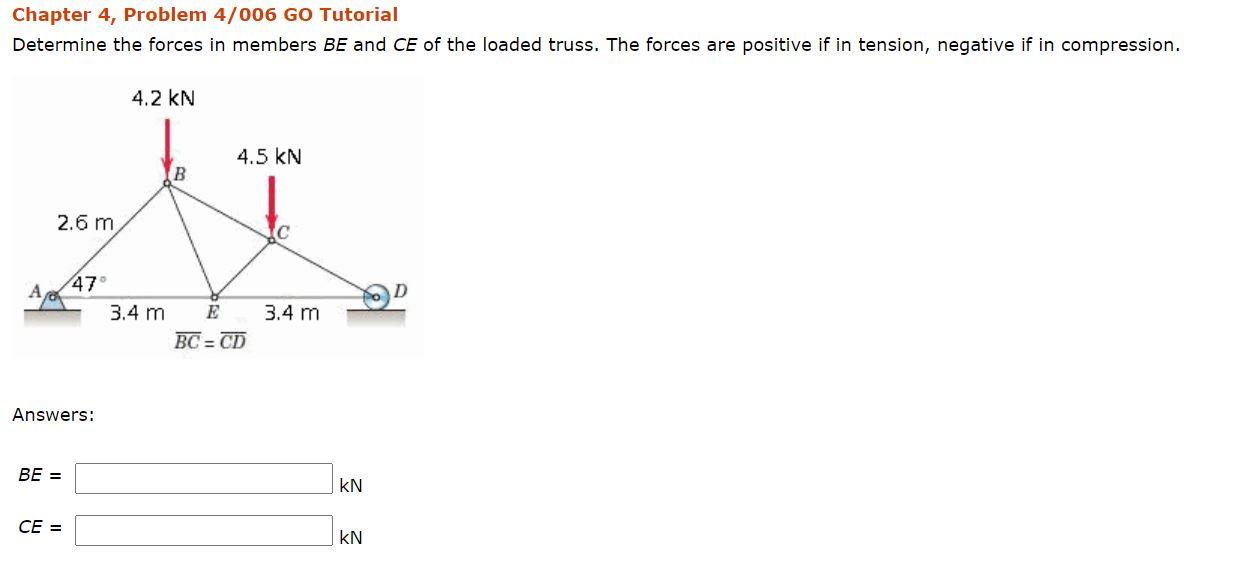 Solved Chapter 4, Problem 4/006 GO Tutorial Determine the | Chegg.com