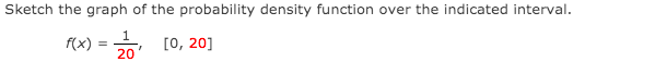 Solved Sketch the graph of the probability density function | Chegg.com
