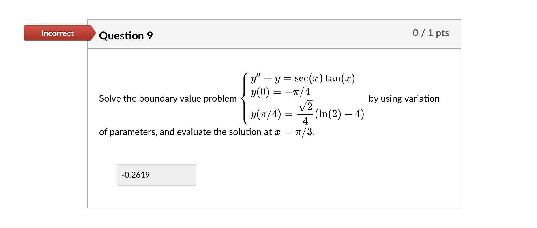 Solved The answer is not -1 nor this one. Please show step | Chegg.com