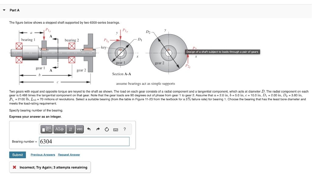 Solved The Figure Below Shows A Stepped Shaft Supported By | Chegg.com