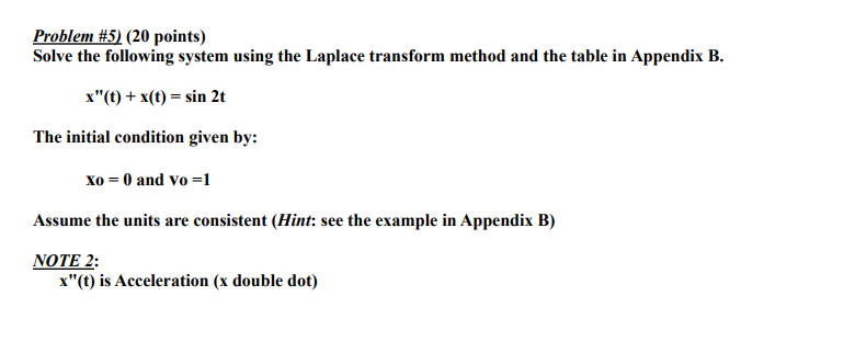 Solved Solve the following system using the Laplace | Chegg.com