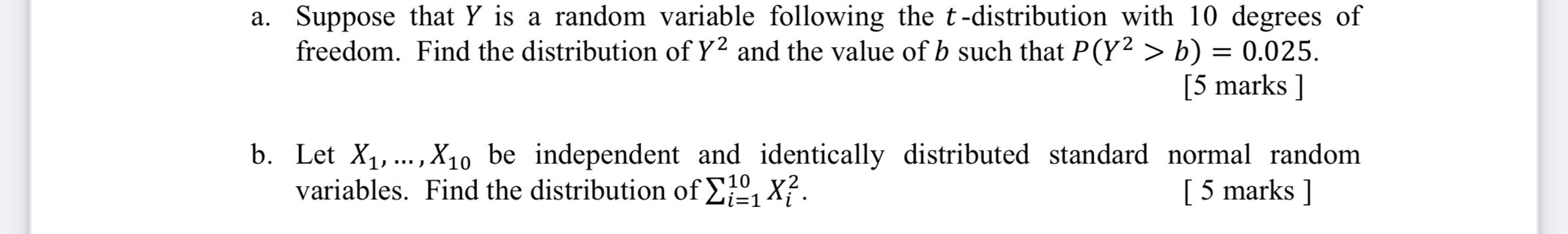 Solved a. Suppose that Y is a random variable following the | Chegg.com