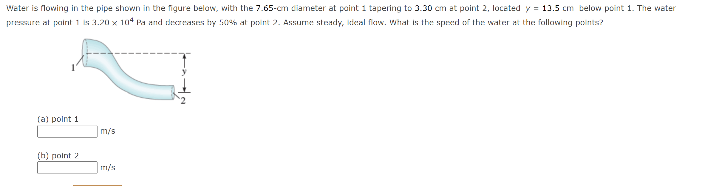 Solved (a) Point 1 M/s (b) Point 2 M/s | Chegg.com