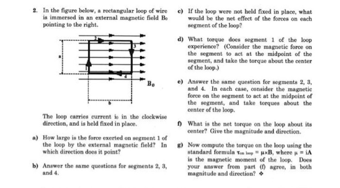 Solved 2. In the figure below, a rectangular loop of wire If | Chegg.com