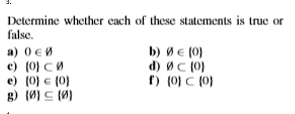 Solved Determine whether each of these statements is true | Chegg.com