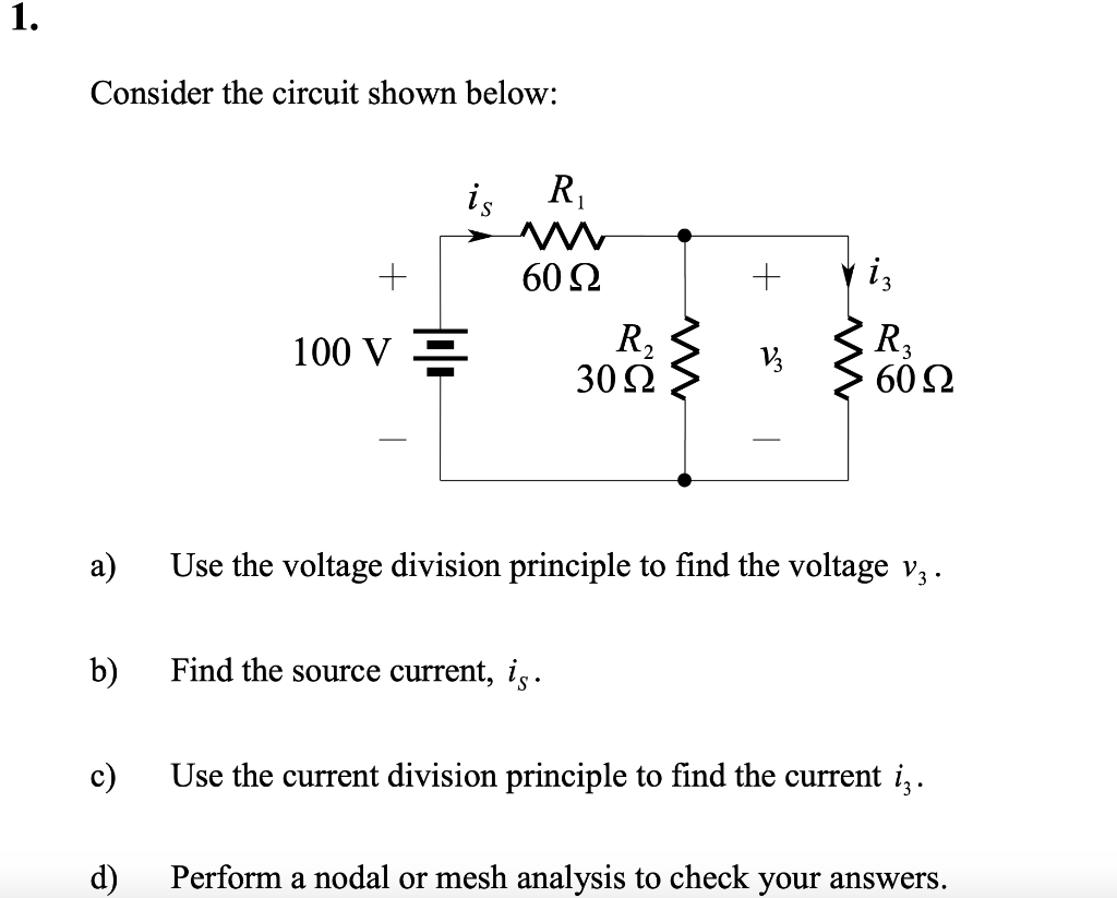 Solved 1. Consider the circuit shown below: is R. + 6022 + | Chegg.com