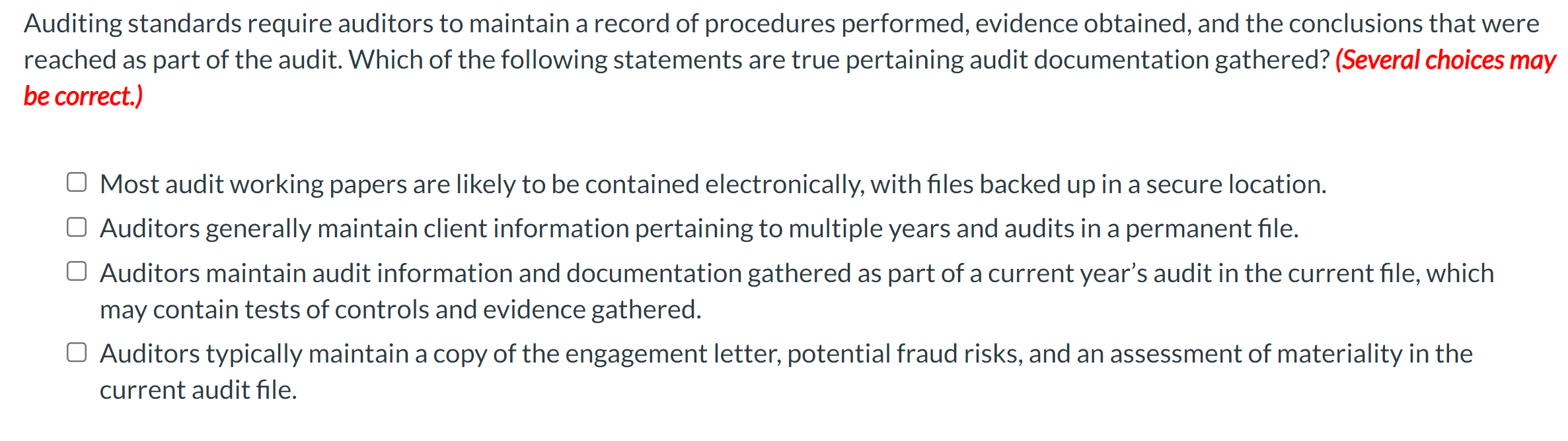 Solved Auditing Standards Require Auditors To Maintain A | Chegg.com